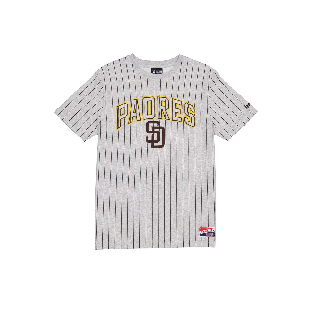 New Era San Diego Padres Throwback Gray Pinstripe T-Shirt - Size M